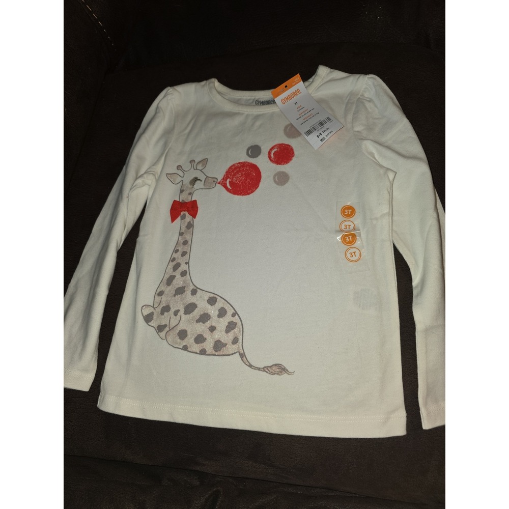 Gymboree right meow giraffe bubbles shirt size 3t nwt